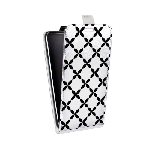 Дизайнерский вертикальный чехол-книжка для LG G7 Fit Черно-белые фантазии