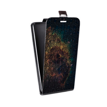 Дизайнерский вертикальный чехол-книжка для Samsung Galaxy A5 Кожа хамелеона (на заказ)