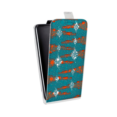 Дизайнерский вертикальный чехол-книжка для Huawei Honor 6 Plus Кожа хамелеона