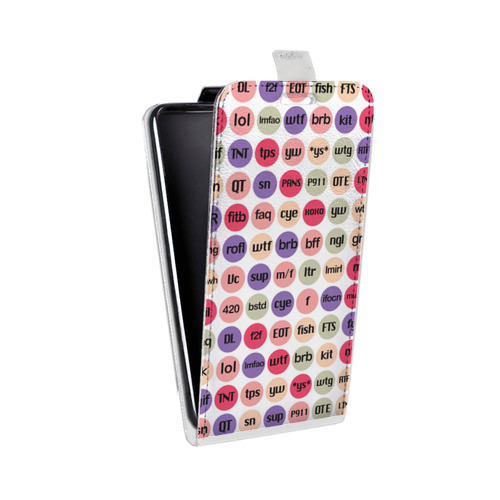Дизайнерский вертикальный чехол-книжка для HTC Desire 601 Шаблоны эмодзи