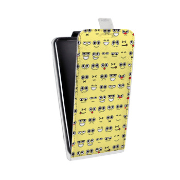 Дизайнерский вертикальный чехол-книжка для Samsung Galaxy S6 Edge Шаблоны эмодзи (на заказ)
