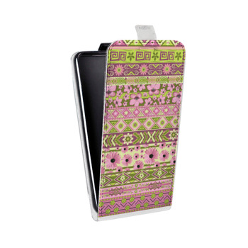 Дизайнерский вертикальный чехол-книжка для Huawei Honor 8 Ацтекская флористика (на заказ)