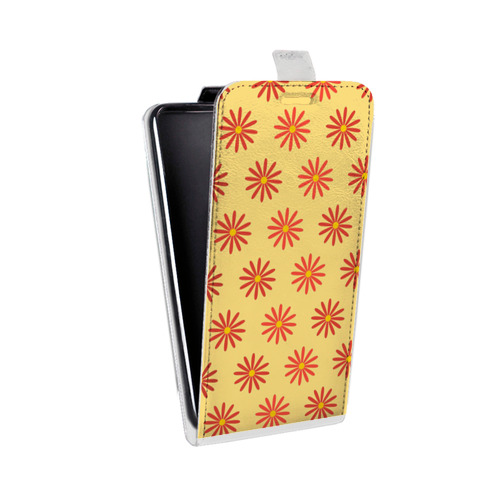 Дизайнерский вертикальный чехол-книжка для HTC Desire 601 Бежевые цветы