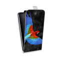 Дизайнерский вертикальный чехол-книжка для HTC One A9S Попугаи