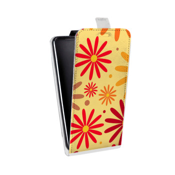 Дизайнерский вертикальный чехол-книжка для Xiaomi MI5 Бежевые цветы (на заказ)