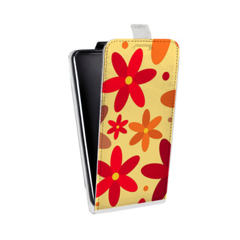 Дизайнерский вертикальный чехол-книжка для Huawei Honor 10X Lite Бежевые цветы (на заказ)