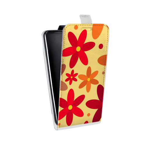 Дизайнерский вертикальный чехол-книжка для ASUS ZenFone 3 Max ZC553KL Бежевые цветы