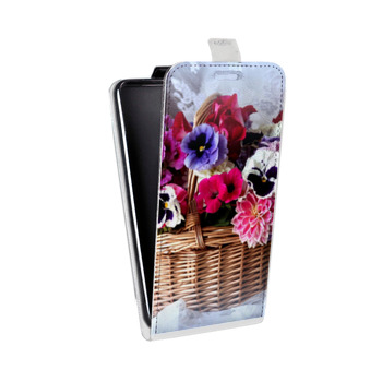 Дизайнерский вертикальный чехол-книжка для LG K7 Анютины глазки (на заказ)