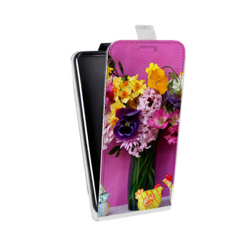 Дизайнерский вертикальный чехол-книжка для Iphone 7 Plus / 8 Plus Анютины глазки (на заказ)