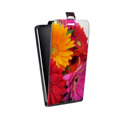 Дизайнерский вертикальный чехол-книжка для LG Optimus G2 mini Герберы