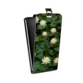 Дизайнерский вертикальный чехол-книжка для HTC Desire 728 Кувшинки