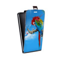 Дизайнерский вертикальный чехол-книжка для LG Optimus G2 mini Попугаи