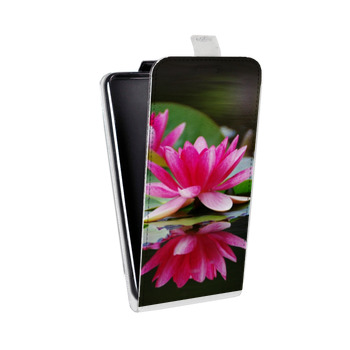 Дизайнерский вертикальный чехол-книжка для Huawei P10 Lite Кувшинки (на заказ)