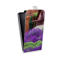 Дизайнерский вертикальный чехол-книжка для Samsung Galaxy Grand Лаванда