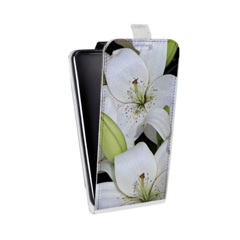 Дизайнерский вертикальный чехол-книжка для Huawei Honor 8 Лилии (на заказ)