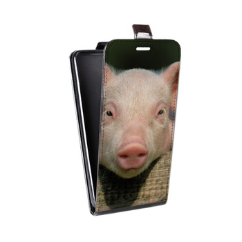 Дизайнерский вертикальный чехол-книжка для Alcatel One Touch Pop D5 Свинки (на заказ)