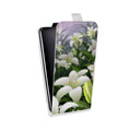 Дизайнерский вертикальный чехол-книжка для HTC Desire 400 Лилии