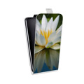 Дизайнерский вертикальный чехол-книжка для LG G7 Fit Лотос