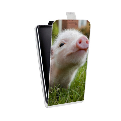Дизайнерский вертикальный чехол-книжка для Samsung Galaxy A12 Свинки