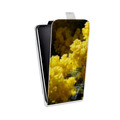 Дизайнерский вертикальный чехол-книжка для Samsung Galaxy Core Мимоза