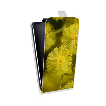 Дизайнерский вертикальный чехол-книжка для Samsung Galaxy S6 Edge Мимоза (на заказ)