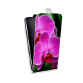 Дизайнерский вертикальный чехол-книжка для LG Stylus 3 Орхидеи