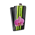 Дизайнерский вертикальный чехол-книжка для Iphone 5c Орхидеи