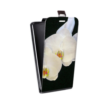 Дизайнерский вертикальный чехол-книжка для Iphone 7 Орхидеи (на заказ)