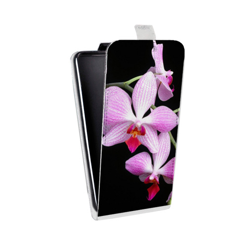Дизайнерский вертикальный чехол-книжка для Iphone 5c Орхидеи