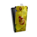 Дизайнерский вертикальный чехол-книжка для Samsung Galaxy Grand Орхидеи