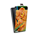 Дизайнерский вертикальный чехол-книжка для OPPO A53 Орхидеи
