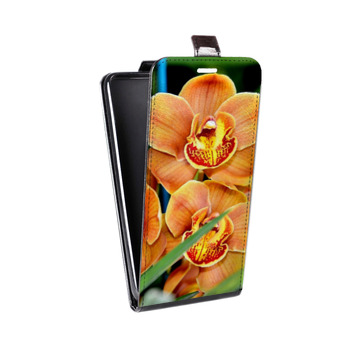 Дизайнерский вертикальный чехол-книжка для Sony Xperia E5 Орхидеи (на заказ)