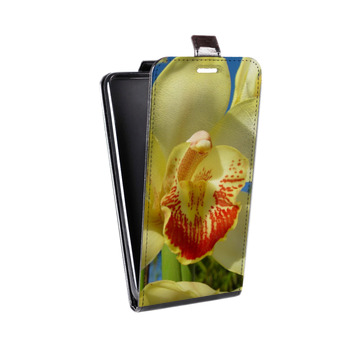 Дизайнерский вертикальный чехол-книжка для Iphone 7 Орхидеи (на заказ)