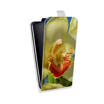 Дизайнерский вертикальный чехол-книжка для HTC Desire 300 Орхидеи (на заказ)