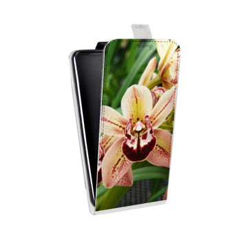Дизайнерский вертикальный чехол-книжка для Samsung Galaxy S8 Plus Орхидеи (на заказ)