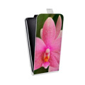 Дизайнерский вертикальный чехол-книжка для Samsung Galaxy Core Орхидеи