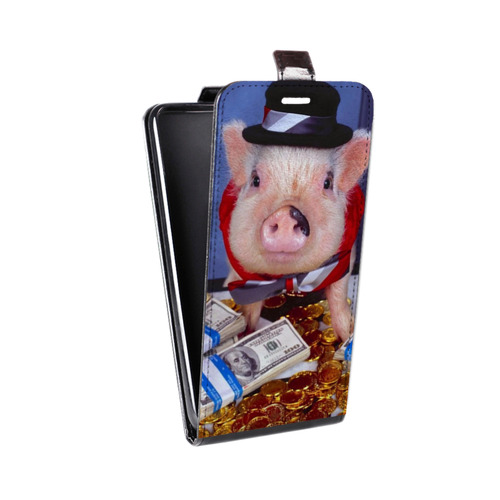 Дизайнерский вертикальный чехол-книжка для ASUS ZenFone 4 Selfie Свинки
