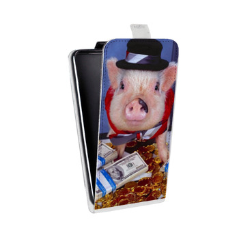 Дизайнерский вертикальный чехол-книжка для LG K7 Свинки (на заказ)