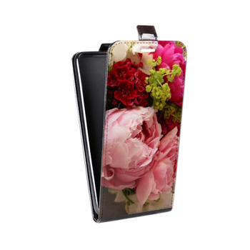Дизайнерский вертикальный чехол-книжка для Samsung Galaxy S8 Plus Пионы (на заказ)