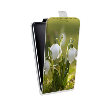 Дизайнерский вертикальный чехол-книжка для Sony Xperia C5 Ultra Dual Подснежники (на заказ)