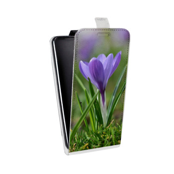 Дизайнерский вертикальный чехол-книжка для Samsung Galaxy J4 Подснежники (на заказ)