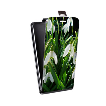 Дизайнерский вертикальный чехол-книжка для Samsung Galaxy S8 Plus Подснежники (на заказ)