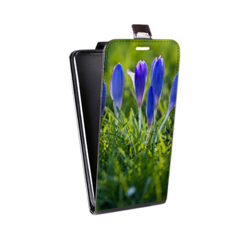 Дизайнерский вертикальный чехол-книжка для LG G7 ThinQ Подснежники (на заказ)