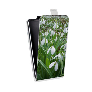 Дизайнерский вертикальный чехол-книжка для Asus ZenFone 3 Max Подснежники (на заказ)