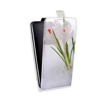 Дизайнерский вертикальный чехол-книжка для Samsung Galaxy Note 5 Подснежники (на заказ)