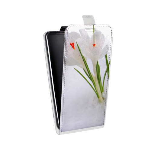 Дизайнерский вертикальный чехол-книжка для HTC Desire 12 Plus Подснежники