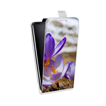 Дизайнерский вертикальный чехол-книжка для Sony Xperia E4g Подснежники (на заказ)