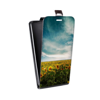 Дизайнерский вертикальный чехол-книжка для Samsung Galaxy S6 Edge Подсолнухи (на заказ)