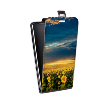 Дизайнерский вертикальный чехол-книжка для Samsung Galaxy S6 Edge Подсолнухи (на заказ)
