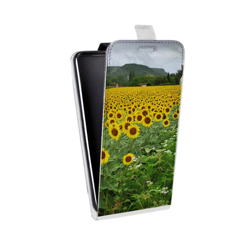 Дизайнерский вертикальный чехол-книжка для HTC Desire 516 Подсолнухи